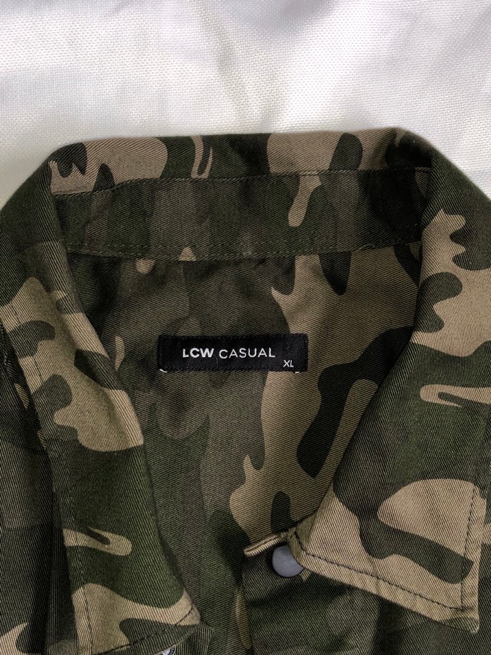 Kadın Kamuflaj Düğmeli Ceket - Görsel 4