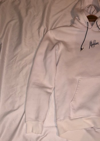 Kadın Beyaz Kapüşonlu Salaş Sweatshirt - Görsel 2