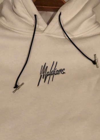 Kadın Beyaz Kapüşonlu Salaş Sweatshirt - Görsel 4