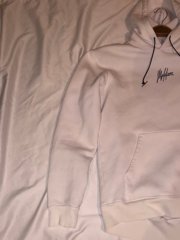 Kadın Beyaz Kapüşonlu Salaş Sweatshirt - Görsel 2