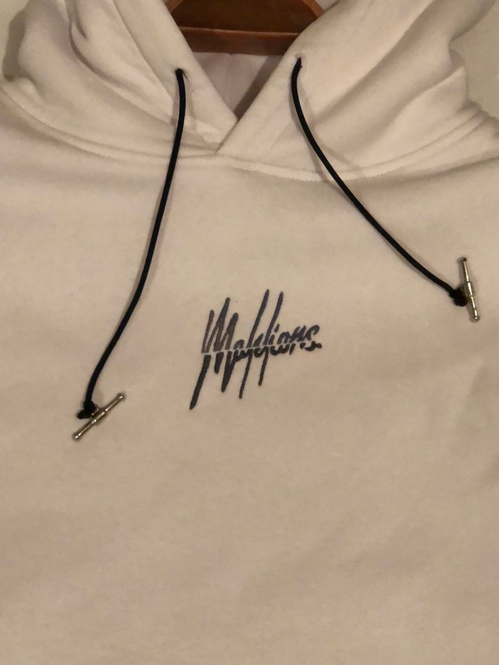 Kadın Beyaz Kapüşonlu Salaş Sweatshirt - Görsel 4