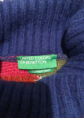 Renkli Bohem Balıkçı Yaka Triko Kazak - Görsel 7