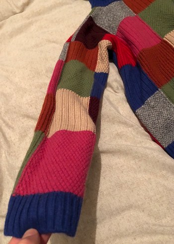 Renkli Bohem Balıkçı Yaka Triko Kazak - Görsel 3