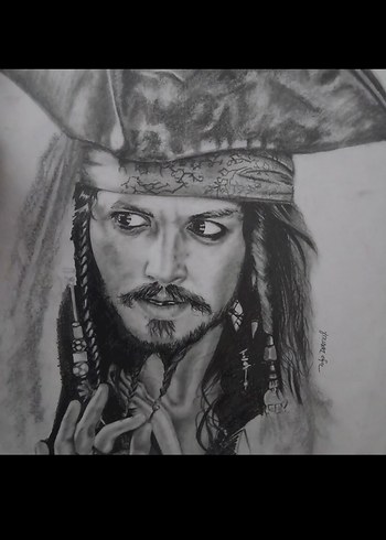 Portre Karakalem Çizim(ÖZEL PORTRE SİPARİŞİ ALINIR).. - Görsel 5