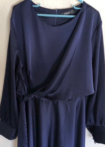 Uzun Lacivert Kadın Elbise - Görsel 3