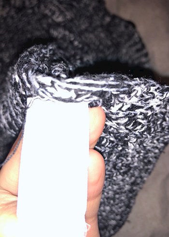 Gri Örgü Kadın Uzun Kollu Salaş Kazak - Görsel 5