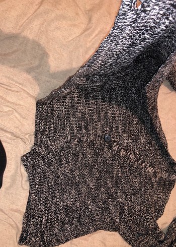 Gri Örgü Kadın Uzun Kollu Salaş Kazak - Görsel 6