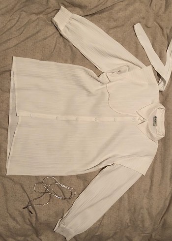 Beyaz Kadın Gömlek - Görsel 8