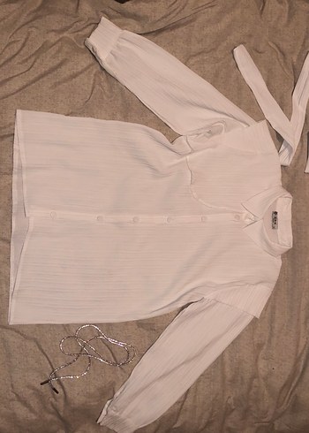 Beyaz Kadın Gömlek - Görsel 7