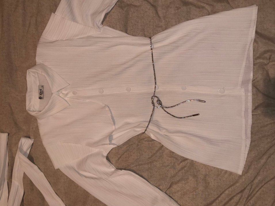 Beyaz Kadın Gömlek - Görsel 5