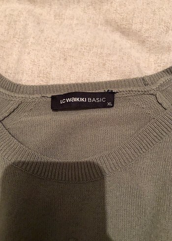 Düğmeli Bej Kadın Triko - Görsel 3