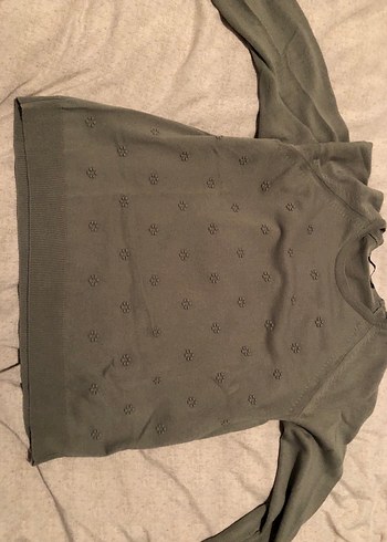 Düğmeli Bej Kadın Triko - Görsel 2