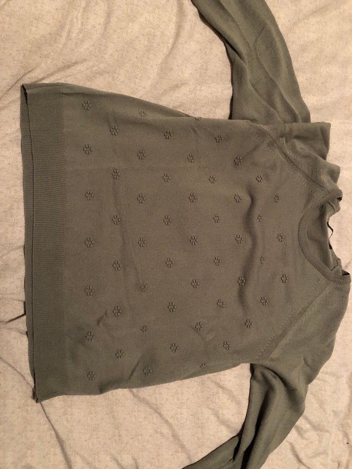 Düğmeli Bej Kadın Triko - Görsel 2