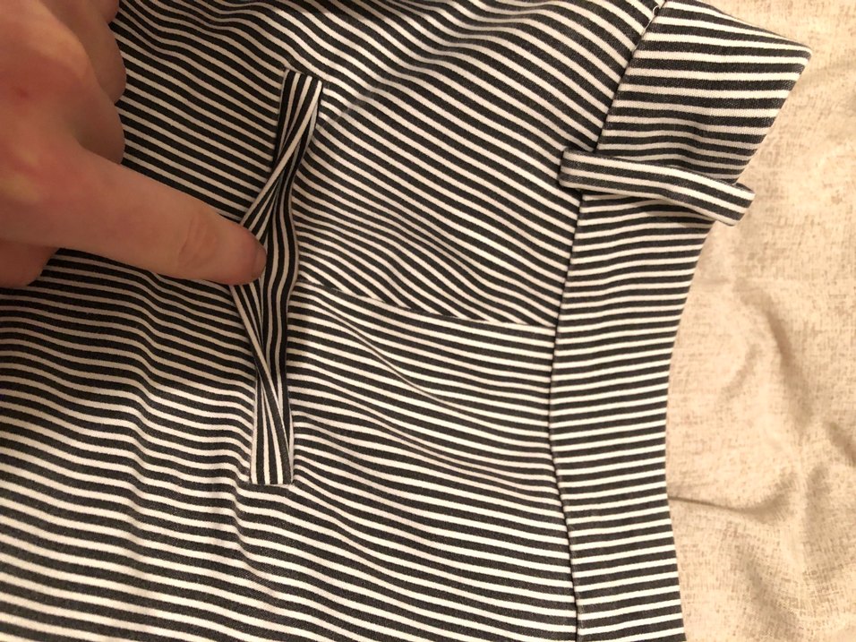 Gri Çizgili Kadın Kumaş Pantolon - Görsel 5