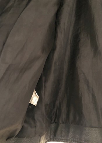 Siyah Deri Biker Ceket - Görsel 8