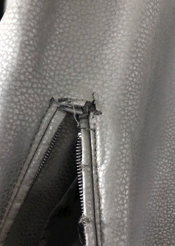 Siyah Deri Biker Ceket - Görsel 5