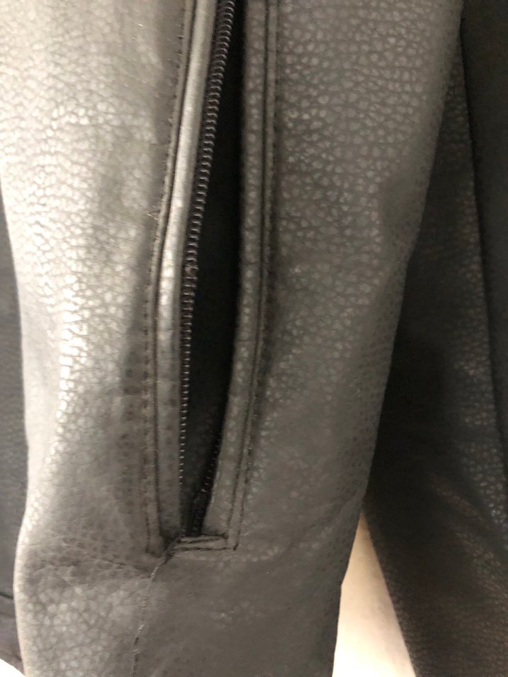 Siyah Deri Biker Ceket - Görsel 3