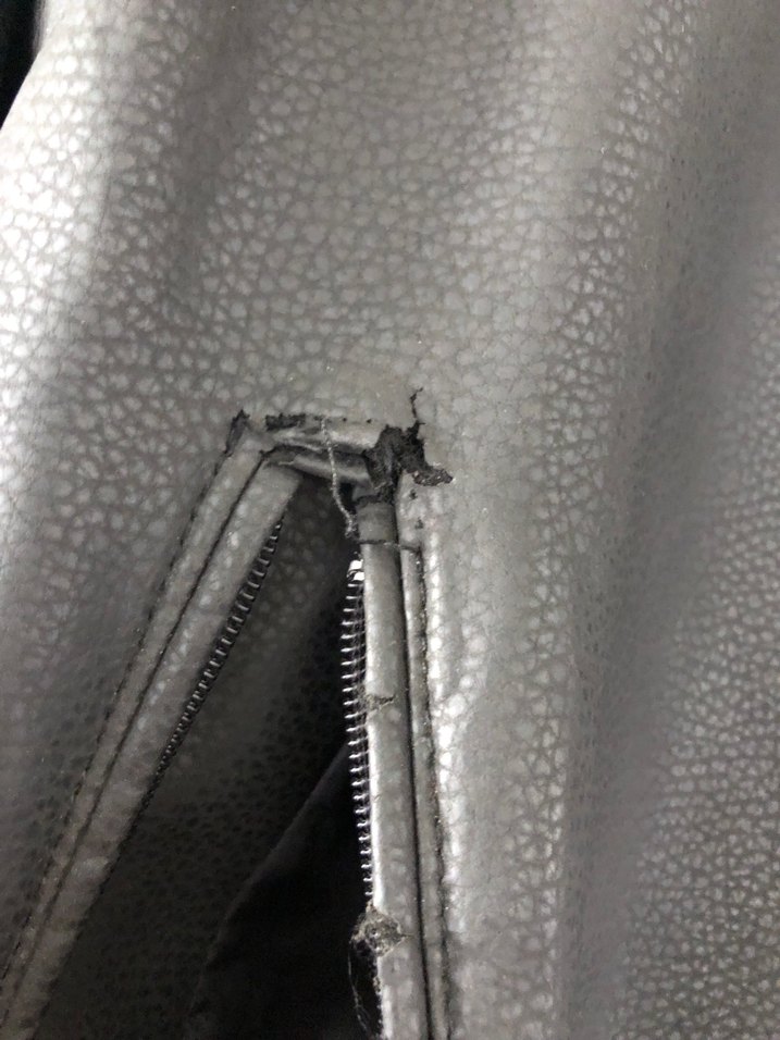 Siyah Deri Biker Ceket - Görsel 5