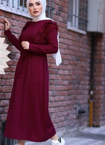 Bordo elbise