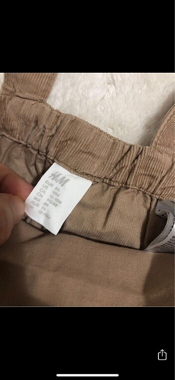 12-18 Ay Beden H&M kadife elbise