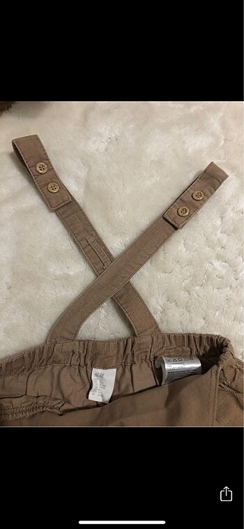 12-18 Ay Beden kahverengi Renk H&M kadife elbise