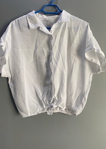 Çocuk Beyaz Keten Kısa Kollu Gömlek - Görsel 3