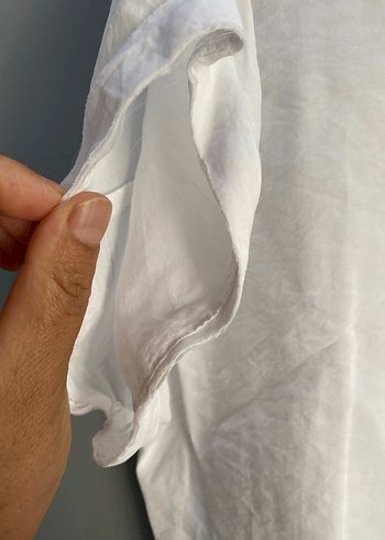 Çocuk Beyaz Keten Kısa Kollu Gömlek - Görsel 5