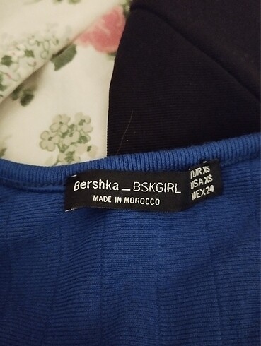 xs Beden Crop mavi