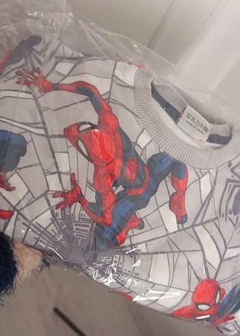 Erkek Çocuk Örümcek Adam Baskılı Sweatshirt takım - Görsel 2