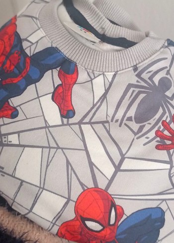 Erkek Çocuk Örümcek Adam Baskılı Sweatshirt takım - Görsel 4