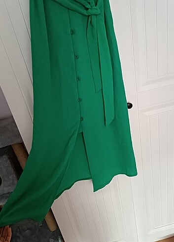 xs Beden Günlük Yeşil Elbise