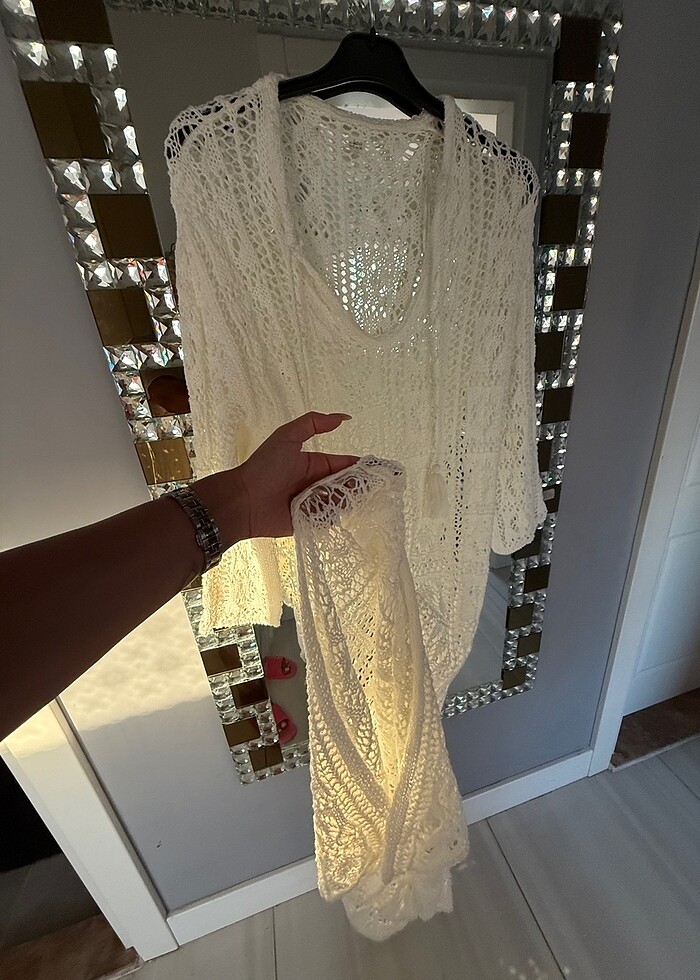 Plaj için triko elbise - Görsel 3