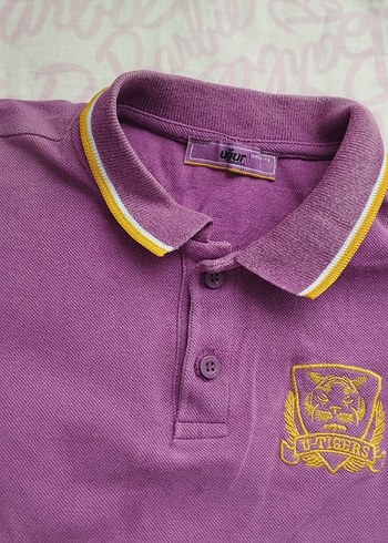 10 Yaş Beden mor Renk uğur okulları Kısa Kollu lacoste