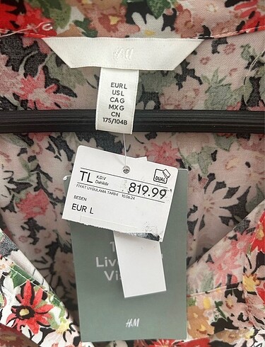 l Beden H&M çiçekli elbise