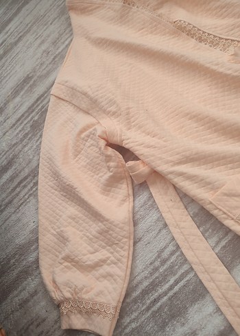 Bej Uzun Rahat Kesim Kadın Bornoz - Görsel 2