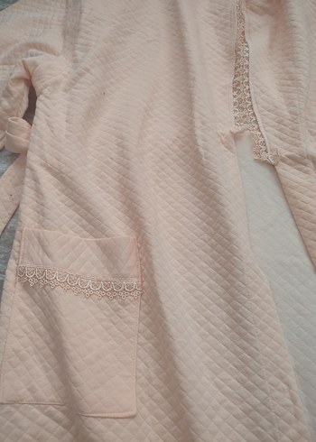 Bej Uzun Rahat Kesim Kadın Bornoz - Görsel 5