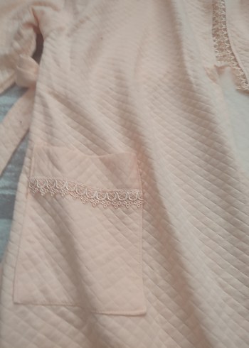 Bej Uzun Rahat Kesim Kadın Bornoz - Görsel 3