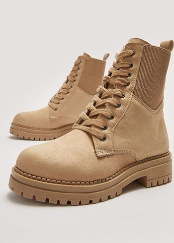 Steps orjinal 40 numara Bej  Kadın Blok Topuklu Bot - Görsel 5