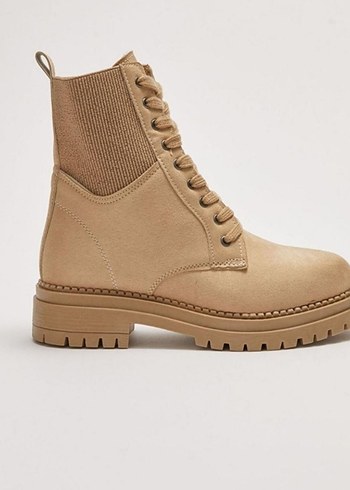 Steps orjinal 40 numara Bej  Kadın Blok Topuklu Bot - Görsel 3