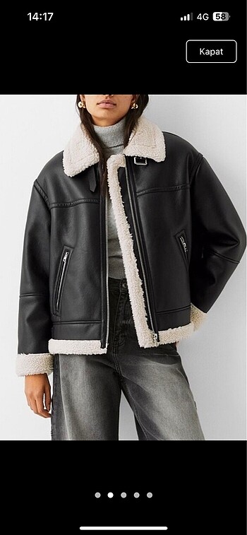 l Beden Bershka Deri ceket