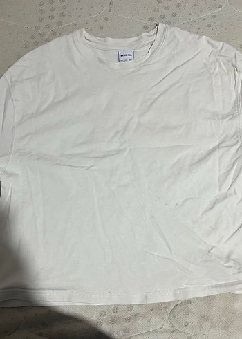 Bershka Kadın Beyaz Kısa Kollu Tişört