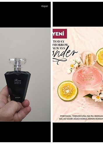 Avon kadın parfüm 2 adet 