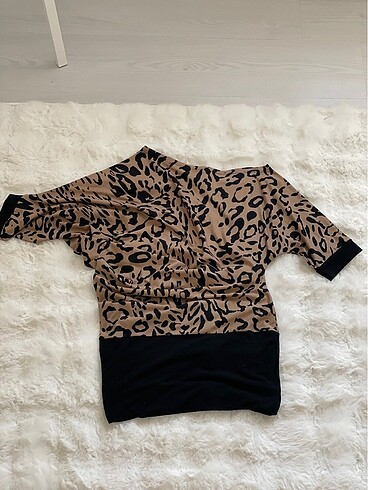 Kadın leopar bluz