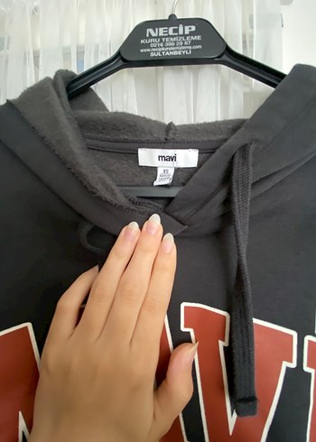 Mavi Jeans Mavi Baskılı Gri Kapüşonlu Sweatshirt