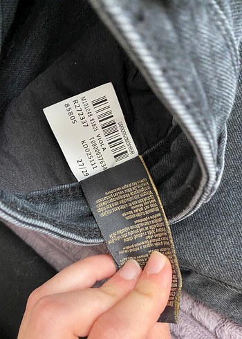 Gri Düğmeli Kadın Denim Pantolon - Görsel 4