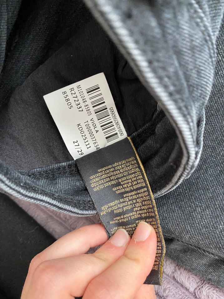 Gri Düğmeli Kadın Denim Pantolon - Görsel 4