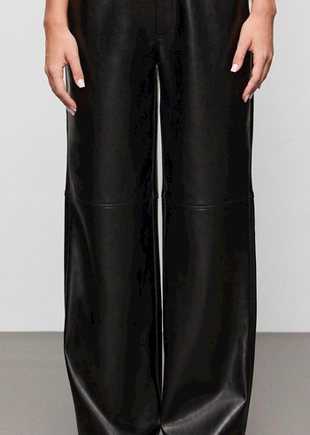 Siyah deri pantolon - Görsel 3