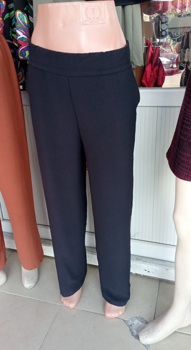 Kadın Lacivert Midi Kumaş Pantolon - Görsel 3