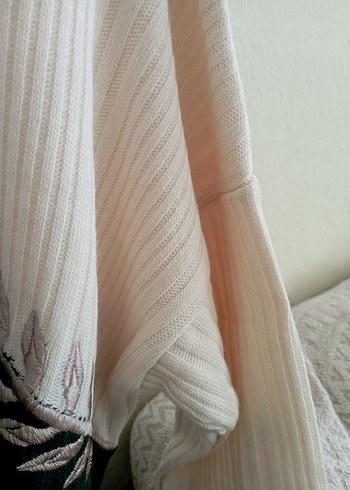 Bohem Tarzı Yeşil Triko Uzun Elbise - Görsel 5