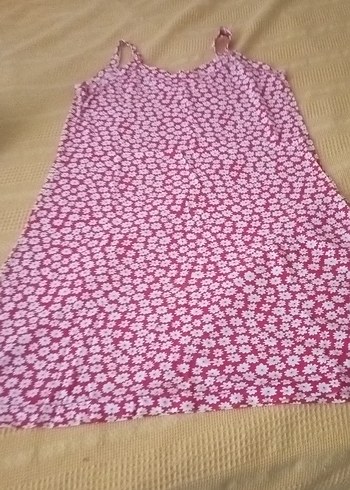 krmizi bayan Çiçekli V Yaka Elbise - Görsel 4